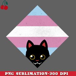 peeking cat trans square flag by tobe fonseca png download