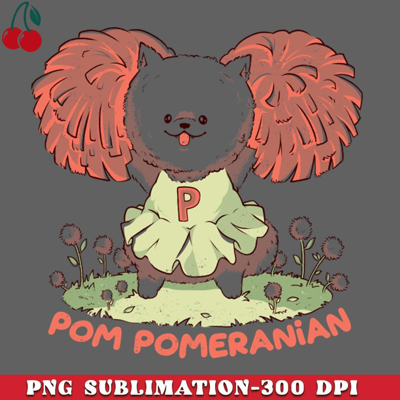 CL2612236705-Pom Pomeranian  Cute Cheerleader Dog Gift PNG Download.jpg