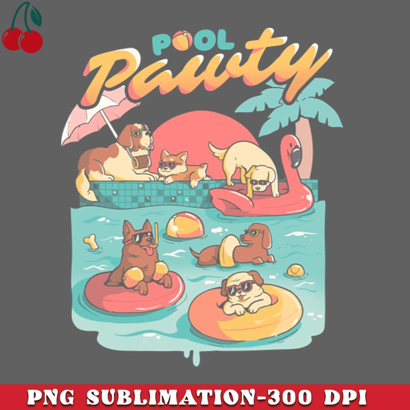CL2612236717-Pool Pawty Cute Summer Dog Gift PNG Download.jpg