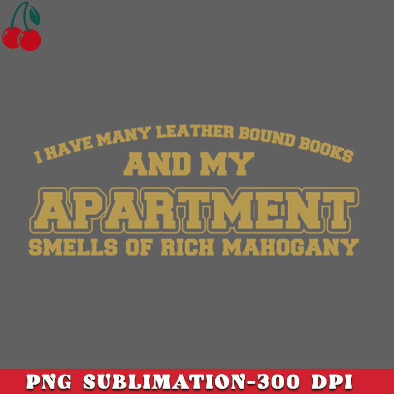 CL2612237681-Ron Burgundy Many Leather Bound Books Rich Mahogany PNG Download.jpg