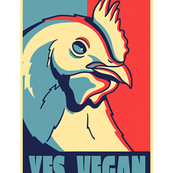 Chicken Yes Vegan Pop Art Poster Chicken Animal Portrait Chicken 246 Chick