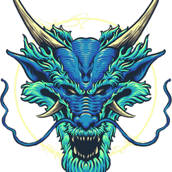 dragons ancient blue dragon head mythical dragon king