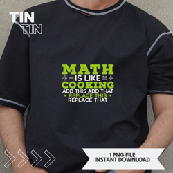 Math Is Like Cooking Mathematician Algebra Numbers