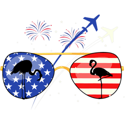 american patriotic or 4th of July or flamingo 4th of july 25 PNG T-Shirt