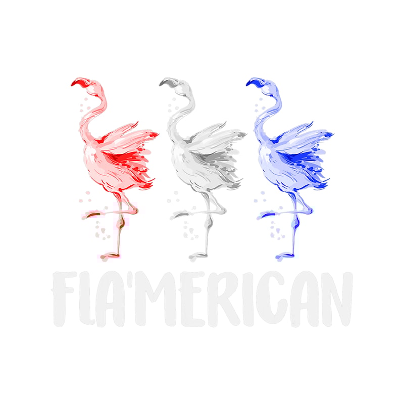 Flamerican Flamingo US American Flag 4th Of July.png
