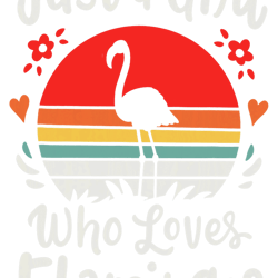 Flamingo Just a Girl Who Loves Flamingos 21 PNG T-Shirt