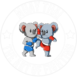 fun muay thai koala thai boxing png t-shirt