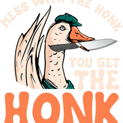 funny goose with knife saying geese design png t-shirt