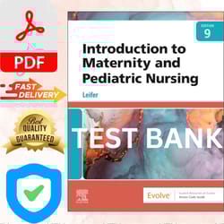 test bank for introduction to maternity and pediatric nursing 9th edition leifer