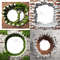 Mossy Bricks 3D Effect Hole Woodland Cave Border Frames PNG Forest Bricks Digital Overlays Breakthr 6
