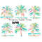Preppy Palm Tree Watercolor Clipart PNG Pastel Tropical Palm Tree Graphics Transparent Background D 0