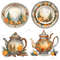 Christmas Tea Party Clip Art Winter Holiday Tea Cups Xmas Tea Pot PNG Holiday Tea Instant Download 4