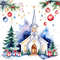 Christmas Church Watercolor Clipart PNG Digital Download Festive Church Illustrations Transparent B 2