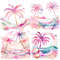 Preppy Palm Tree Watercolor Clipart PNG Pastel Tropical Palm Tree Graphics Transparent Background D 3