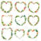 Tropical Heart Frame PNG Clipart Romantic Tropical Frame Overlays For Sublimation DIY Crafts  Digit 9