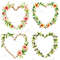 Tropical Heart Frame PNG Clipart Romantic Tropical Frame Overlays For Sublimation DIY Crafts  Digit 5