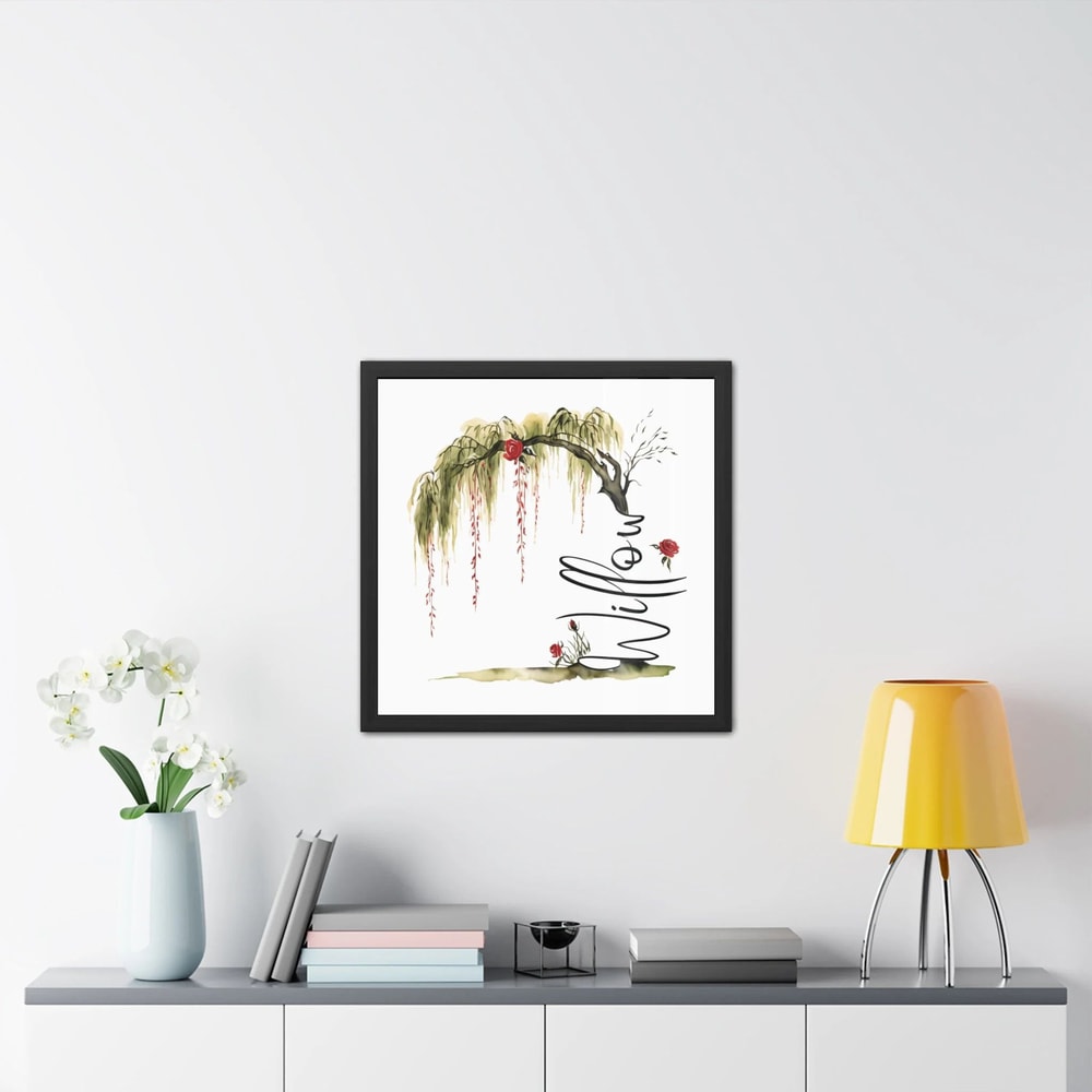 Weeping Willow Tree Watercolor Digital Wall Art Print Willow Tree Name Room Decor Custom Name Willo 2