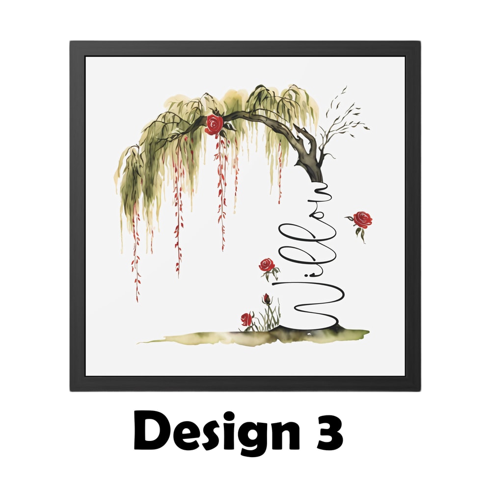 Weeping Willow Tree Watercolor Digital Wall Art Print Willow Tree Name Room Decor Custom Name Willo 6