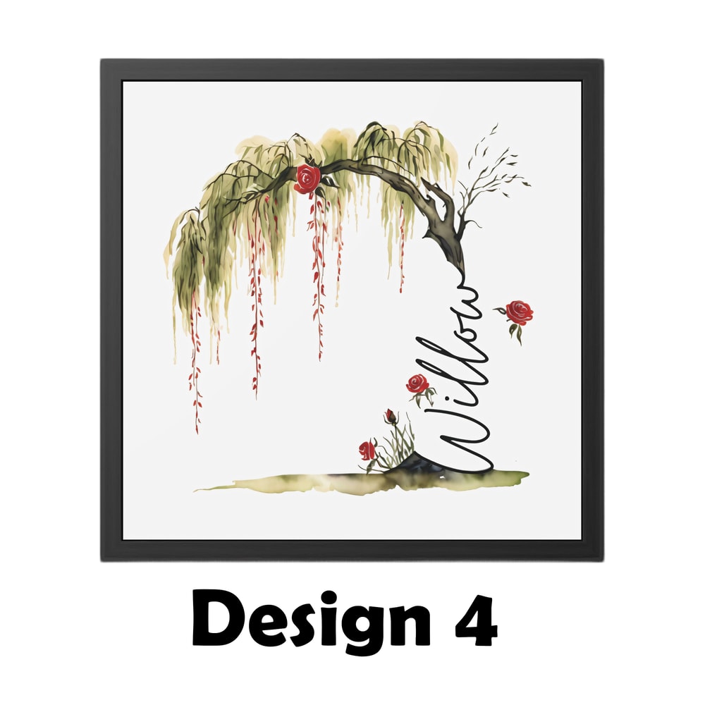 Weeping Willow Tree Watercolor Digital Wall Art Print Willow Tree Name Room Decor Custom Name Willo 9
