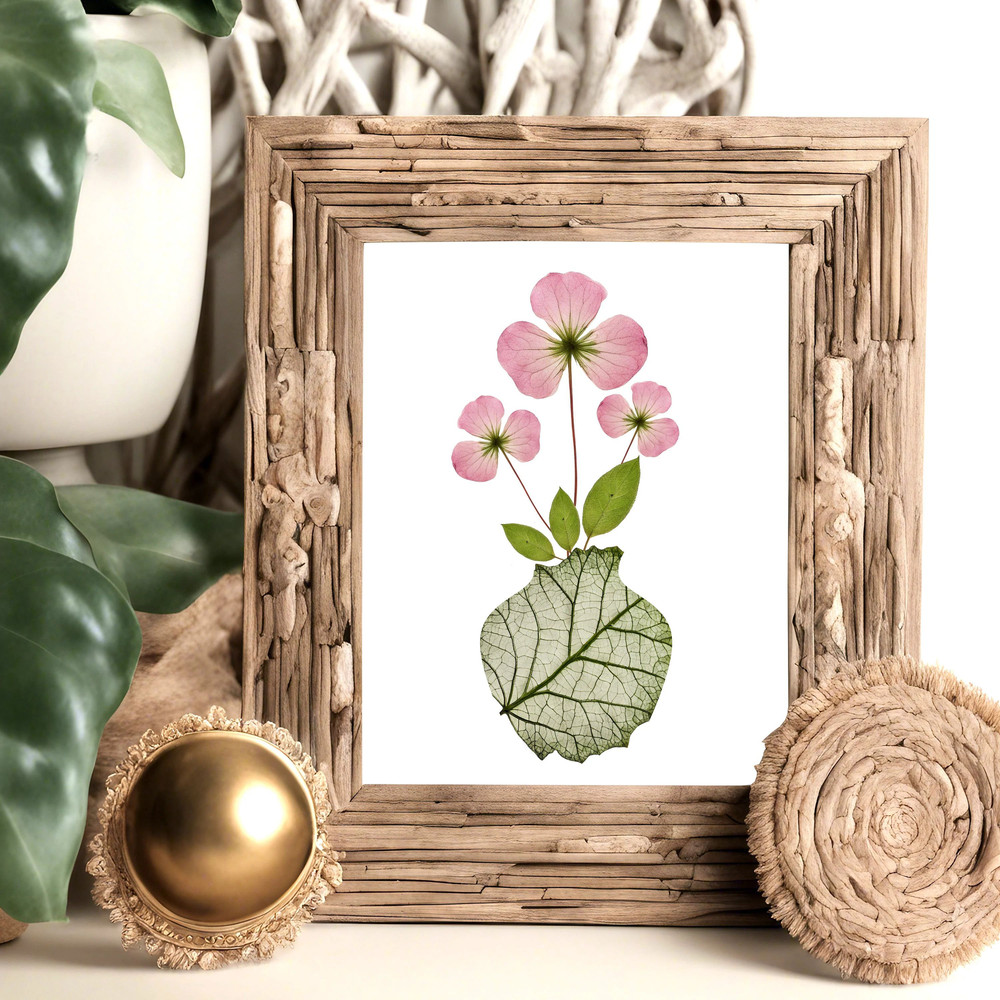 Real Pink Pressed Flowers Printable Wall Art Decor Shabby Chic Floral Room Print Instant Download D 3