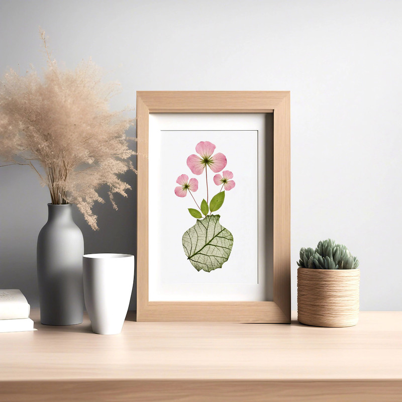 Real Pink Pressed Flowers Printable Wall Art Decor Shabby Chic Floral Room Print Instant Download D 4
