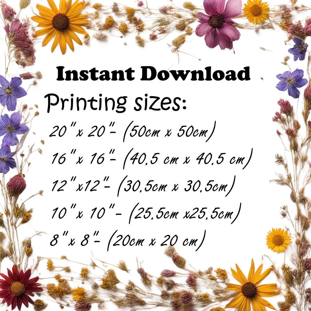 Pressed Wildflowers Art Printable Wall Decor Pressed Buttercups Flowers Wall Decor Floral Owl Art P