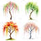 4 Seasons Weeping Willow Tree Clipart Watercolor PNG Digital Download Seasonal Tree Art For Prints  6
