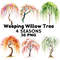 4 Seasons Weeping Willow Tree Clipart Watercolor PNG Digital Download Seasonal Tree Art For Prints  0
