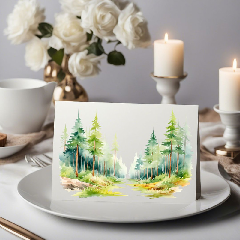 Watercolor Forest Path Clipart Digital Download Woodland Alley Graphics PNG Nature Scene Clipart Fo 3