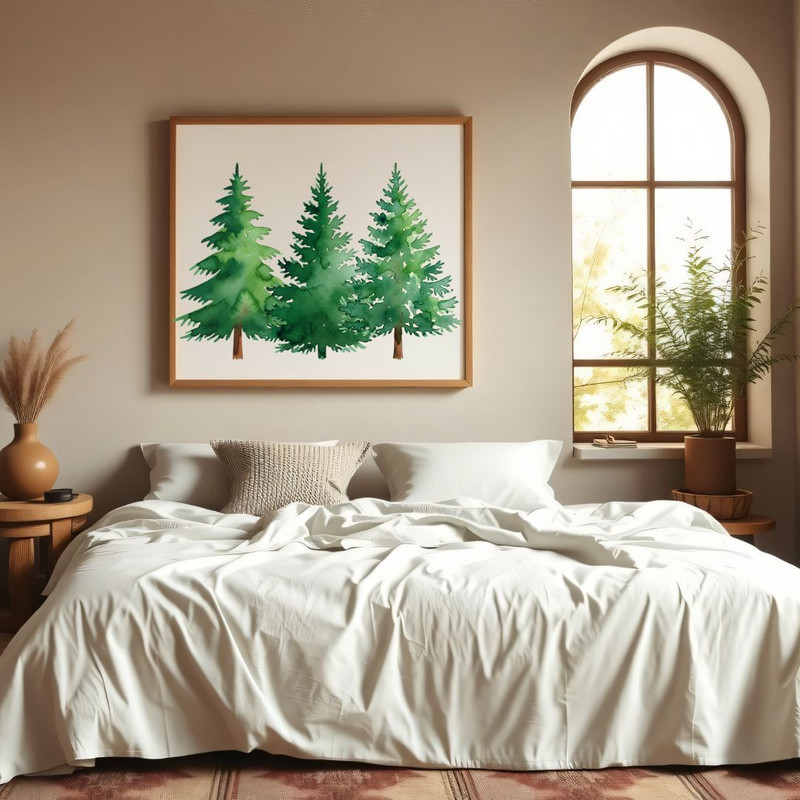 Forest Trees Clipart Bundle 45 Watercolor PNGs With Transparent Background Evergreen  Deciduous Tre 1