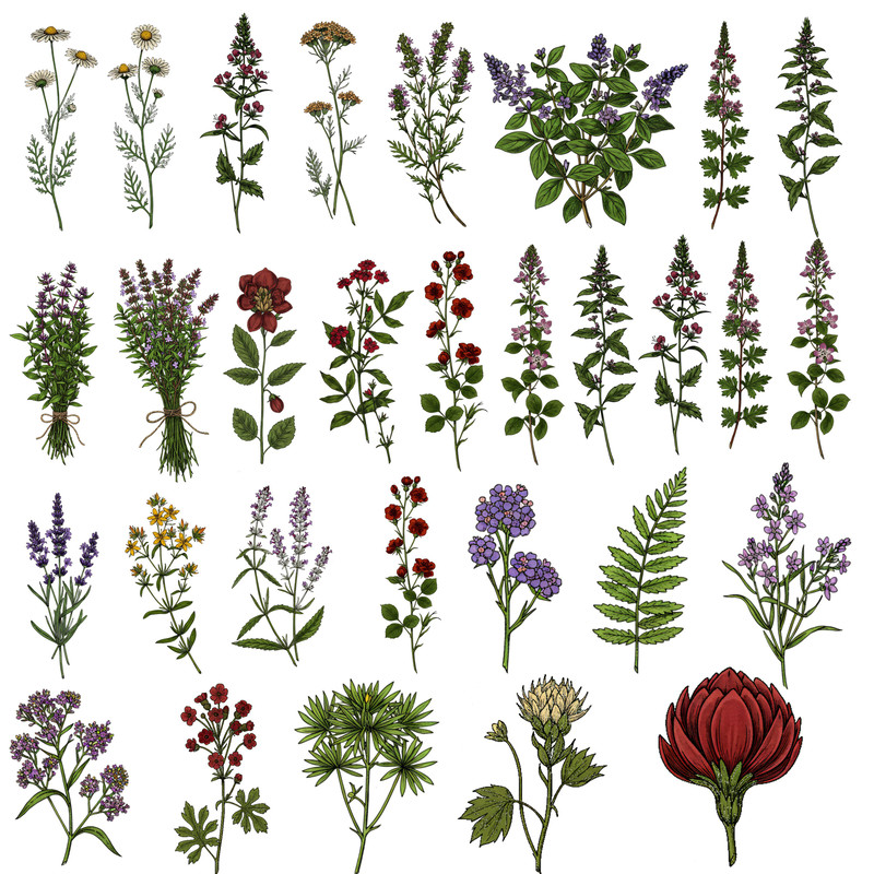 Vintage Apothecary Clipart Bundle Antique Herbalist Alchemist Clipart Pack Digital Download For Dar 7