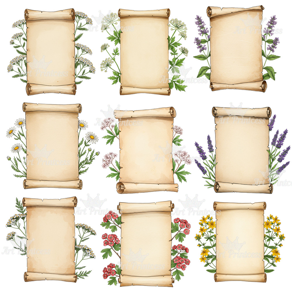 Kitchen Herb Chart Digital Print Vintage Botanical Poster Apothecary Decor Herbalist Gift Cottageco 8