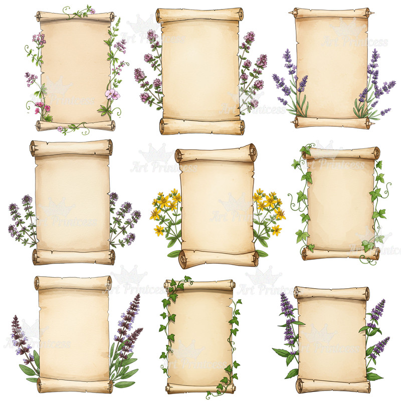 Kitchen Herb Chart Digital Print Vintage Botanical Poster Apothecary Printable Files Cottagecore Ki 4