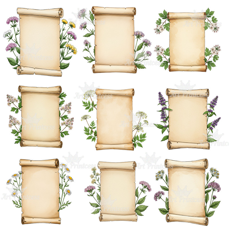 Kitchen Herb Chart Digital Print Vintage Botanical Poster Apothecary Printable Files Cottagecore Ki 7