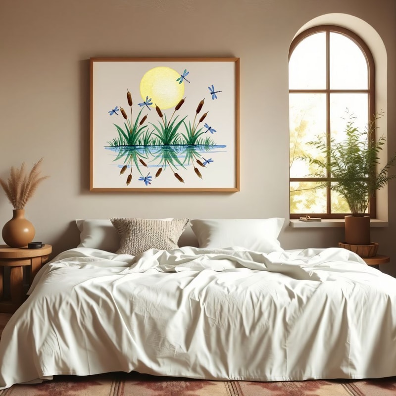 Cattail Grass Watercolor Clipart PNG Bundle Rustic Wetland Botanical Art Wild Grass Reeds Digital D 1