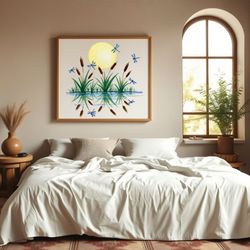 cattail grass watercolor clipart png bundle rustic wetland botanical art wild grass reeds printable digital download