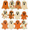 Fabric Ghosts PNG Clipart Bundle 30 Cute Spooky Halloween Fabric Texture Embroidery Ghosts TShirts 6