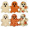 Fabric Ghosts PNG Clipart Bundle 30 Cute Spooky Halloween Fabric Texture Embroidery Ghosts TShirts 12