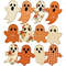 Fabric Ghosts PNG Clipart Bundle 30 Cute Spooky Halloween Fabric Texture Embroidery Ghosts TShirts 13