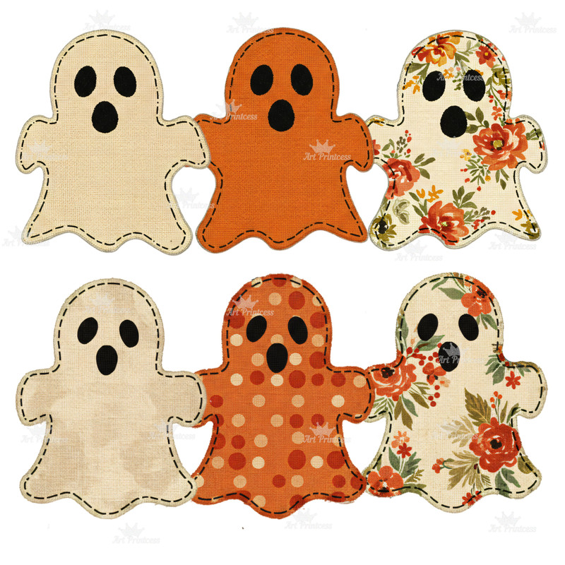 Fabric Ghosts PNG Clipart Bundle 30 Cute Spooky Halloween Fabric Texture Printable Ghosts TShirts M 6