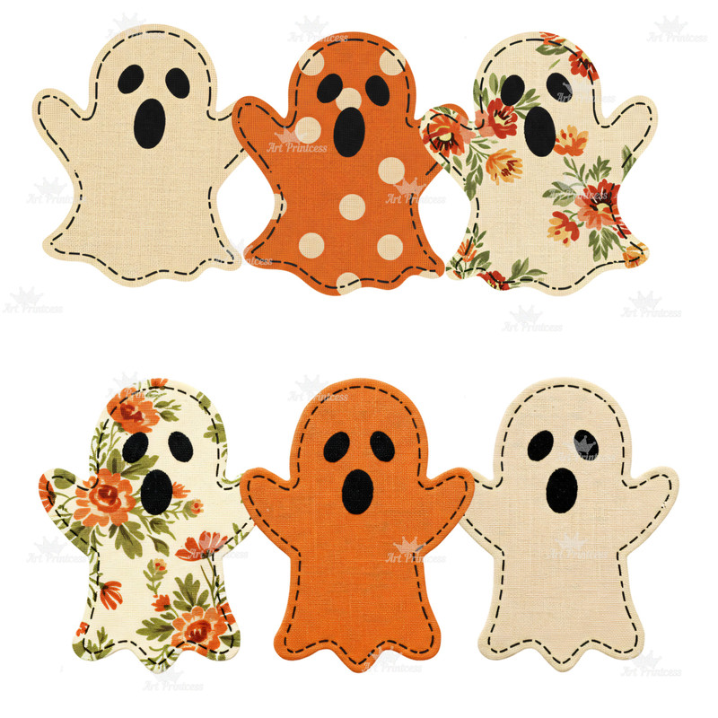 Fabric Ghosts PNG Clipart Bundle 30 Cute Spooky Halloween Fabric Texture Printable Ghosts TShirts M 13