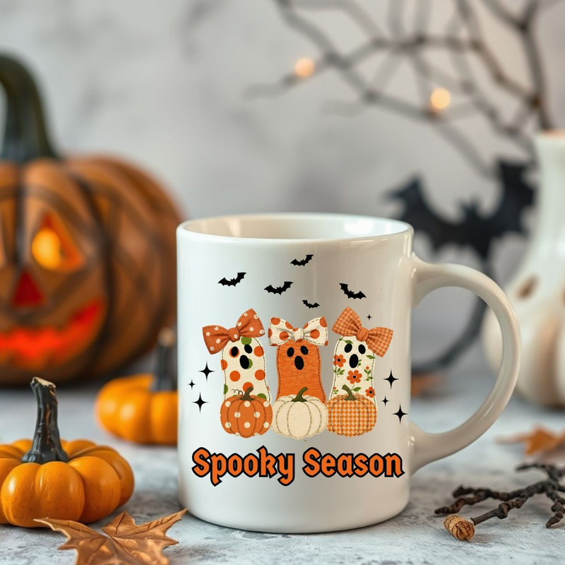 Coquette Ghost PNG Bundle Fabric Halloween Clipart Cute Spooky Printable Bow Ghost Shirt Digital De 2