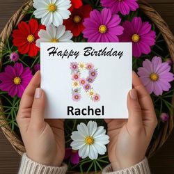 watercolor cosmos flower alphabet png clipart october birth flower monogram designs floral initial letters printable