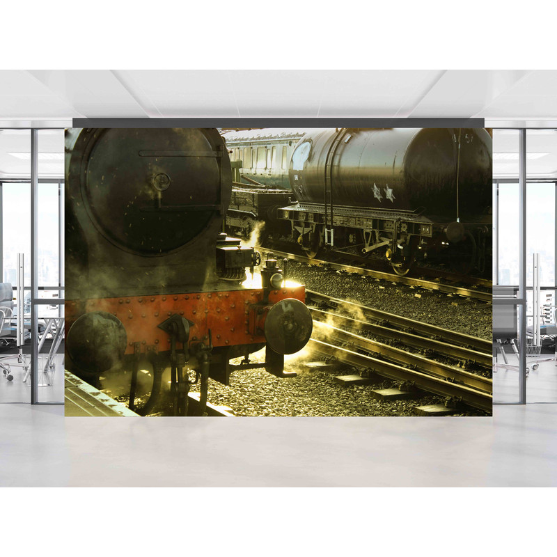 3d Wall Paper,Abstract Wall Mural,Steam Train Wall Print,Bright Wall Paper,Modern Wall Paper,Coal Train Wall Print,.jpg
