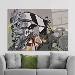 abstract man wall decoration, wall decoration, contemporary glass decor, tempered glass, glass art, abstract glass wall