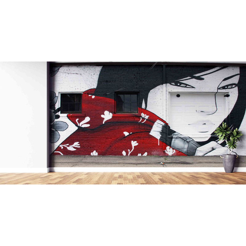 3d Wall Paper, Woman Graffiti Wall Painting, Paper Wall Art, Woman Street Wall Art, Bright Wall Paper, Graffiti Wall Painting,.jpg