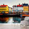 3d Wall Paper,Wall Paper Peel and Stick,Denmark Nyhavn View,Copenhagen Wall Decor,Modern Wall Paper,City Landscape Wall Poster,.jpg