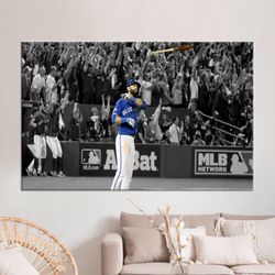 3d wall art, canvas print, canvas wall art, jose bautista, baseball canvas decor, toronto blue jays canvas art, baseball