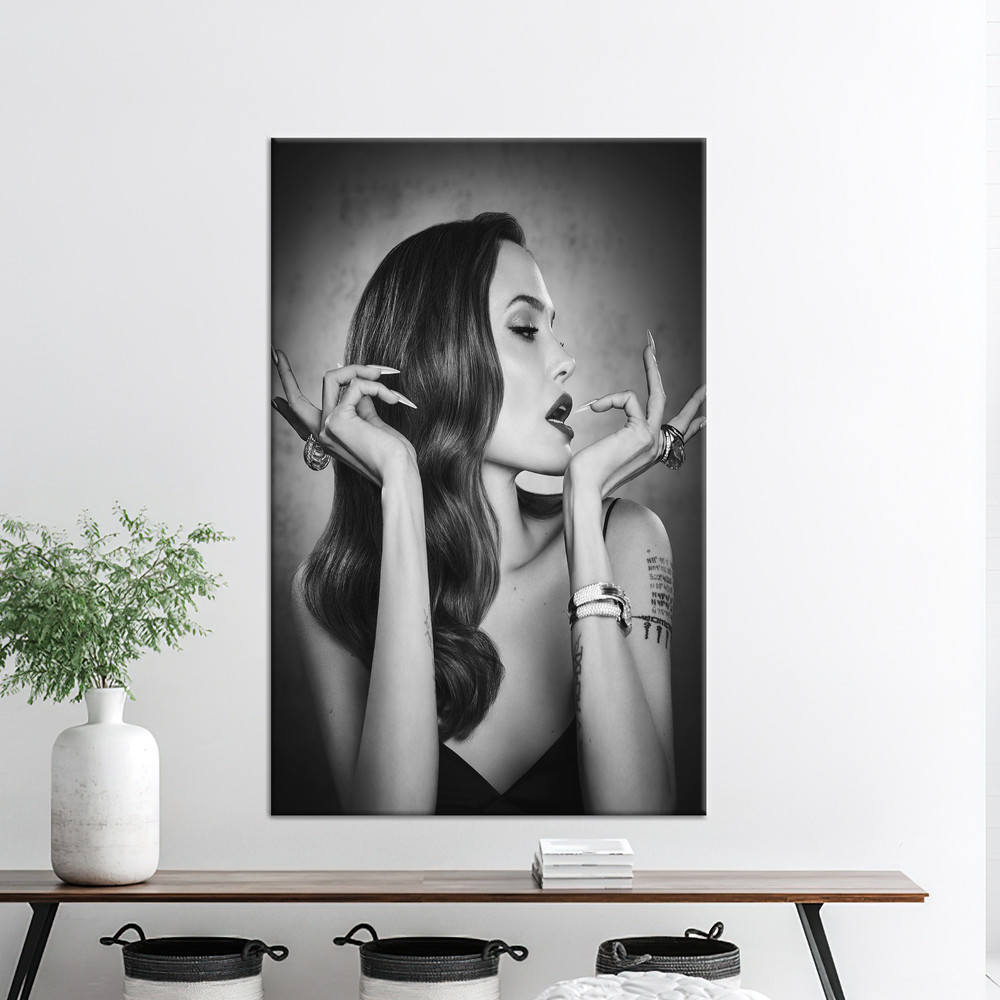 3D Wall Art, Canvas Wall Art, Canvas, Angelina Jolie, Actor 3D Canvas, Actor Woman Canvas, Famous Artwork, Angelina Jolie Photo Canvas Poste.jpg