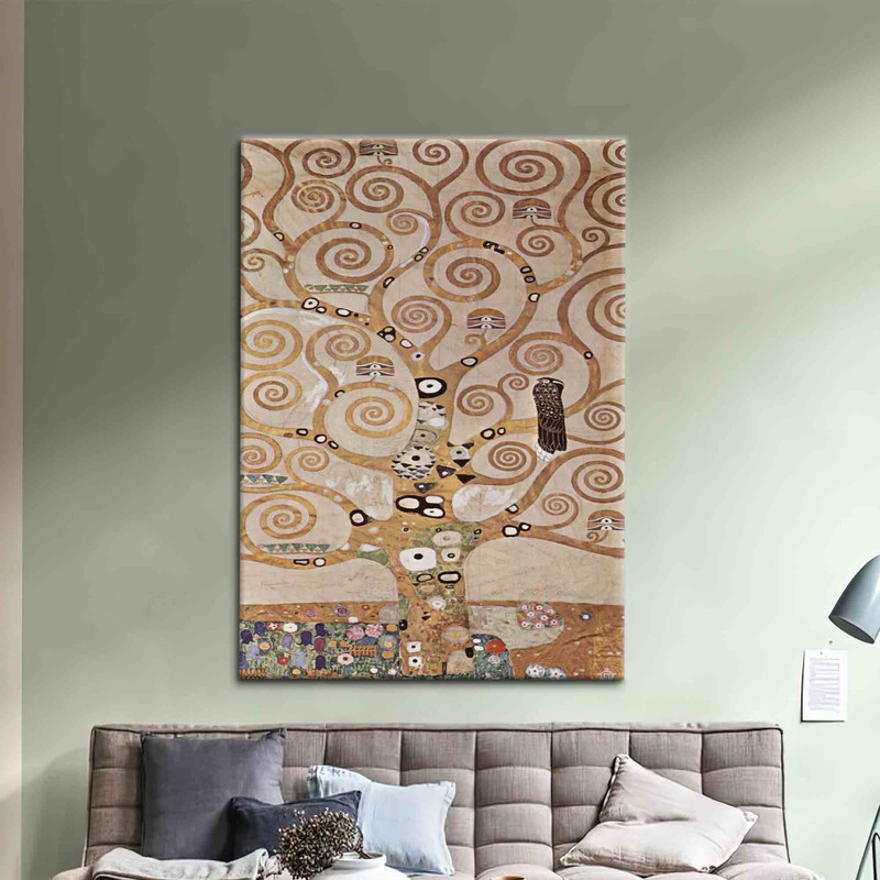 Gustav Klimt Tree, Gustav Klimt Canvas Print, Reproduction Art Canvas, Famous Poster, Tree Wall Art, Abstract Tree Artwork,.jpg